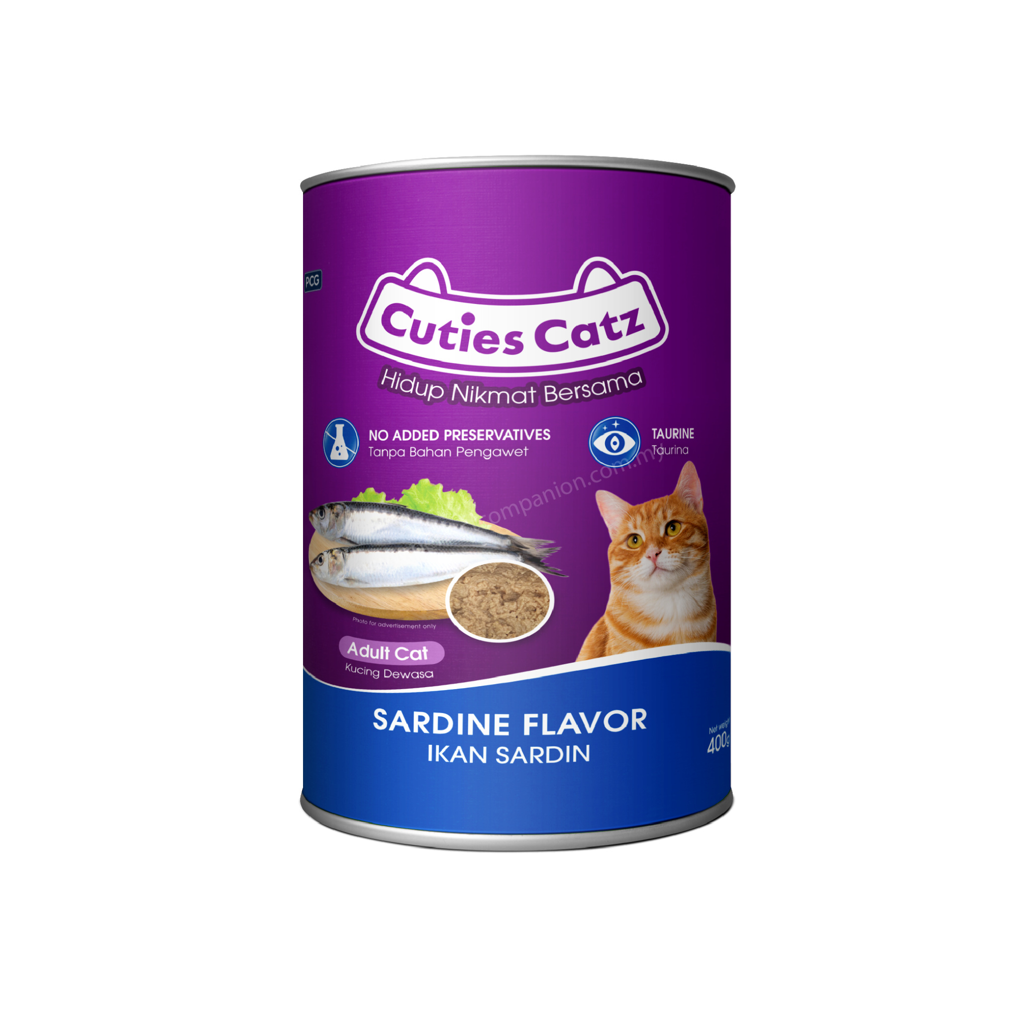 Cuties Catz Canned Food Sardine Flavour Perfect Companion Malaysia